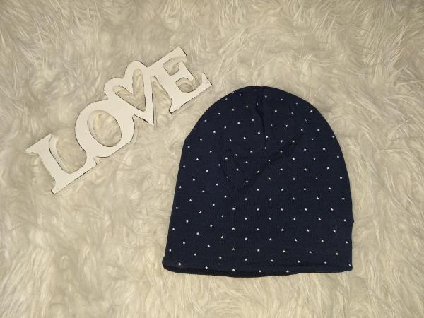 Beanie Kopfumfang 46-48cm "Sternchen marine"